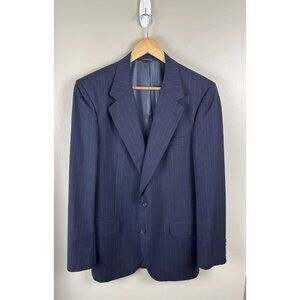 Burberrys’ Vtg Prorsum Pinstripe Suit Jacket Coat And Trousers Pinstripe Navy